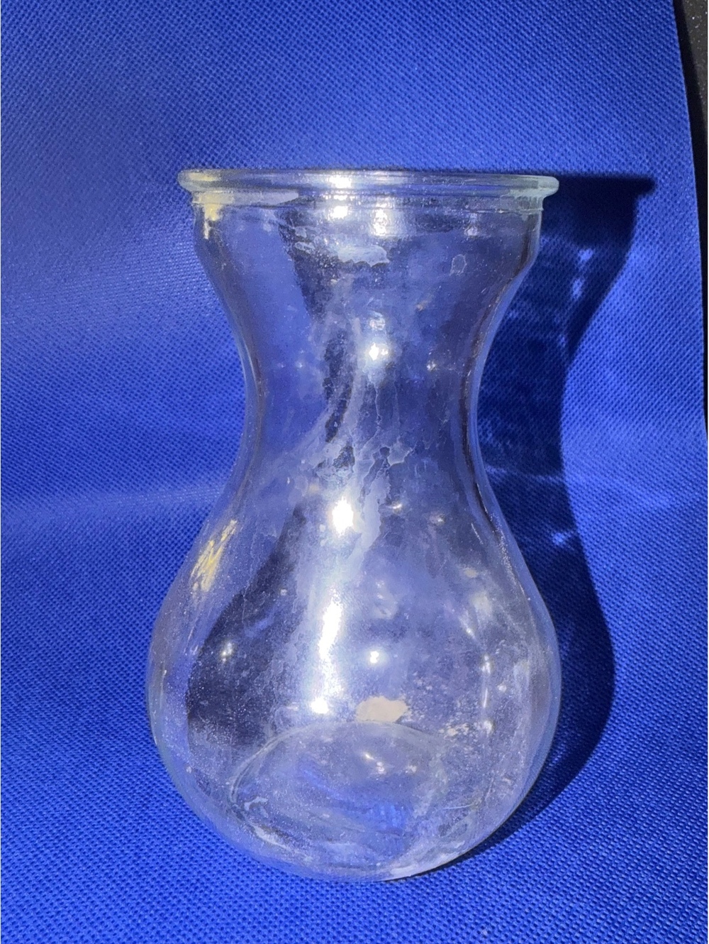 Clear glass vase